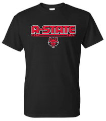 A-State Red Wolves Black T-shirt