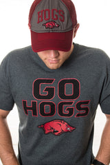Go Hogs Grey T-shirt with HOGS Hat 