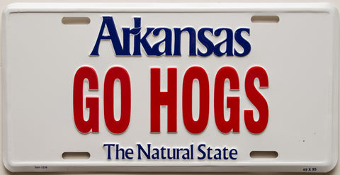 Go Hogs License Plate
