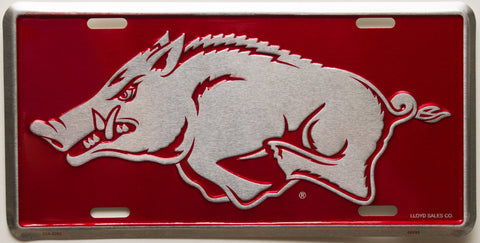 Silver Chrome Hog License Plate