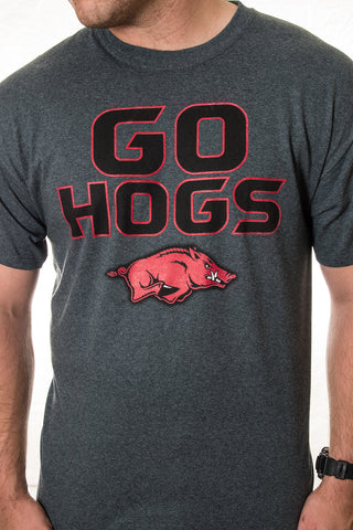Go Hogs Grey T-shirt in Unisex Sizing