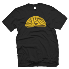 Sun Records Offically Licensed Half Sun Crest Tee-Black