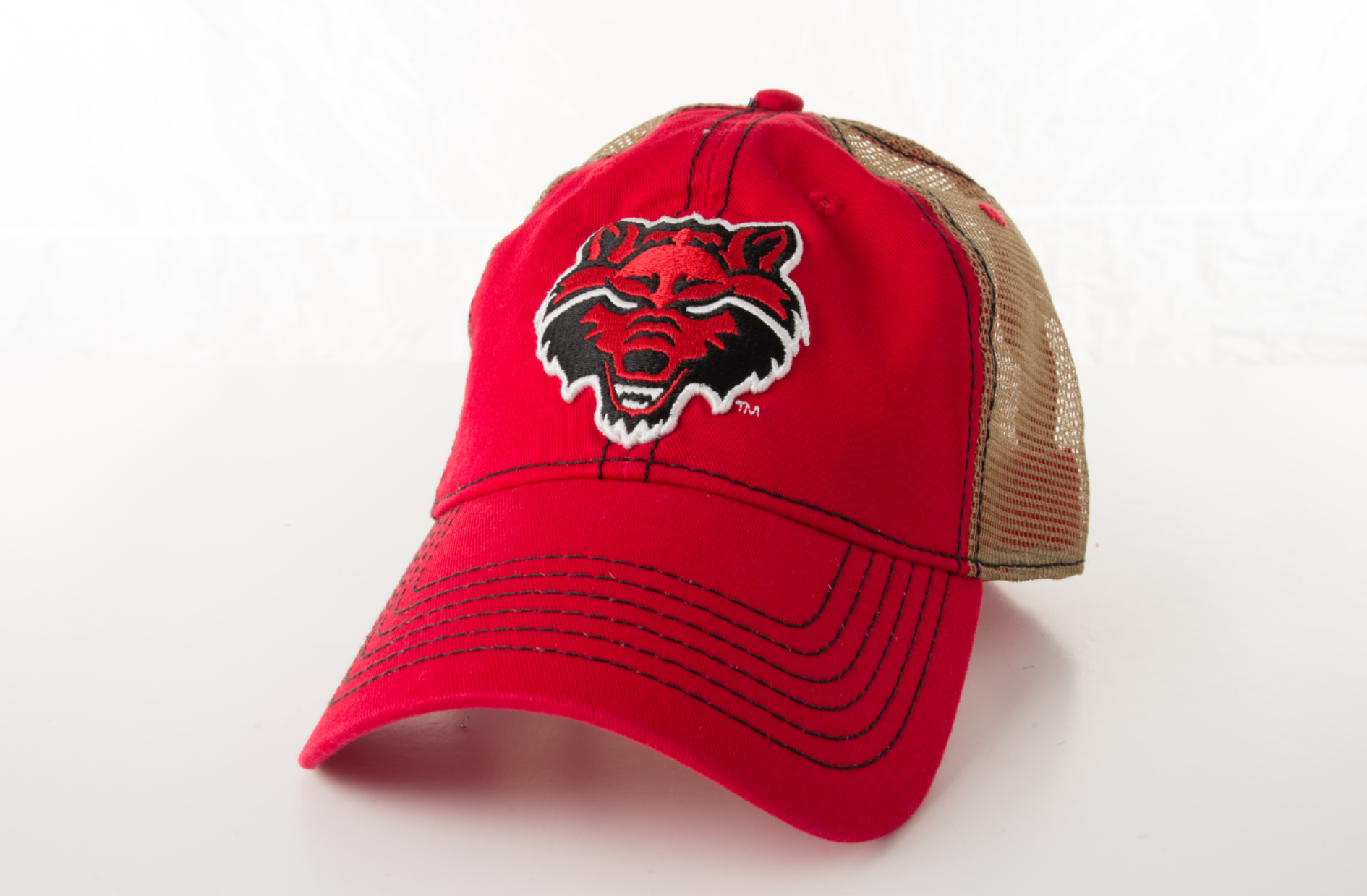 A-State Red & Tan mesh back cap