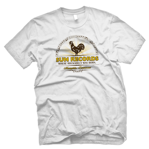 Sun Records Officially Licensed Rockabilly Tee-White