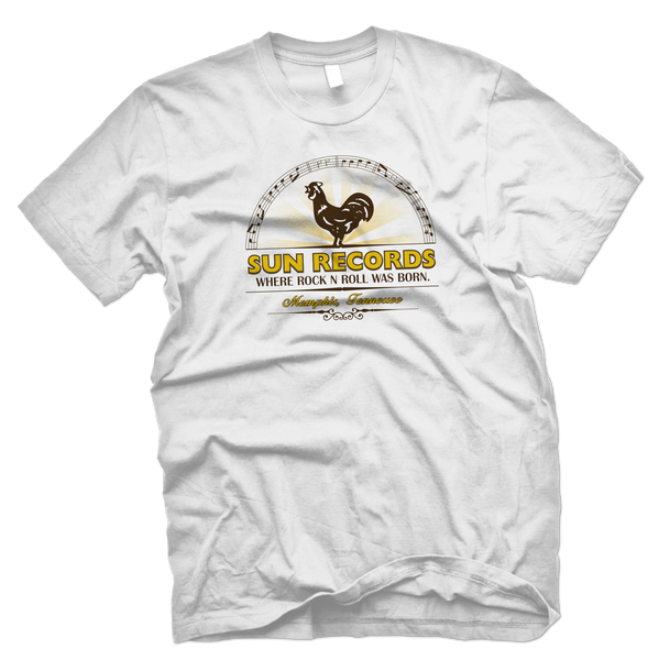 Sun Records Officially Licensed Rock and Roll Was Born Tee-White