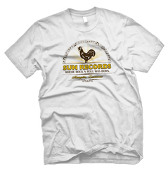 Sun Records Officially Licensed Rock and Roll Was Born Tee-White