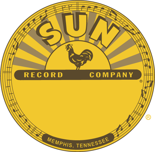 Sun Records Offically Licensed Half Sun Crest Tee-Black