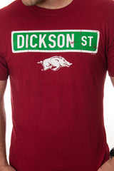 Dickson St. T-shirt in Cardinal Unisex Sizing