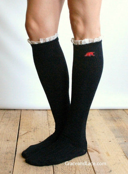Hogs Knit & Lace Boot Socks