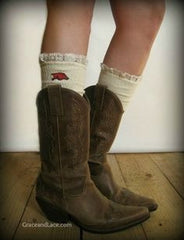 Hogs Knit & Lace Boot Socks