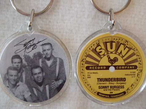 Sonny Burgess Sun Records Officially Licensed Round Lucite Keyring